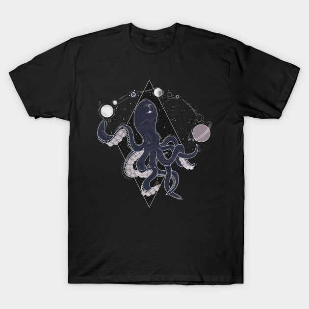 Octopus Galaxy T-Shirt by Liking